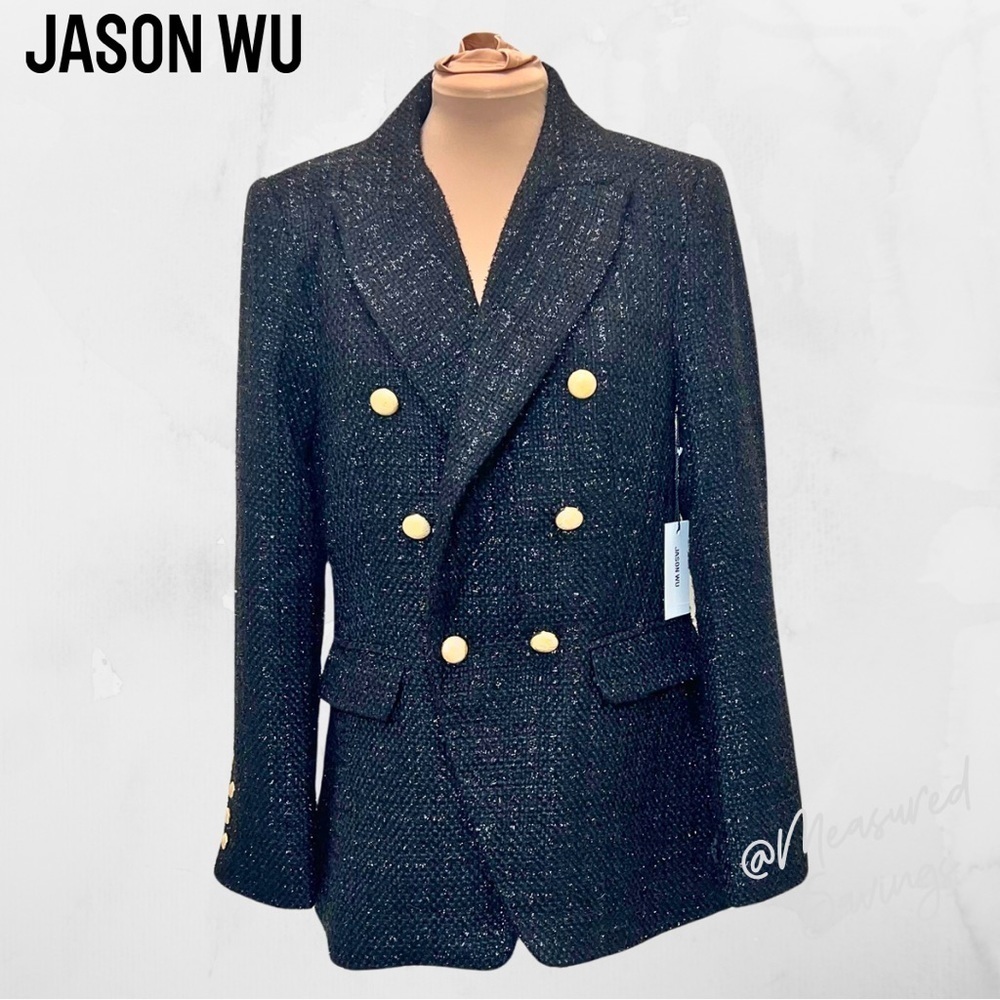 Jason Wu [Medium ~ NWT] Blazer - Black Metallic Tweed